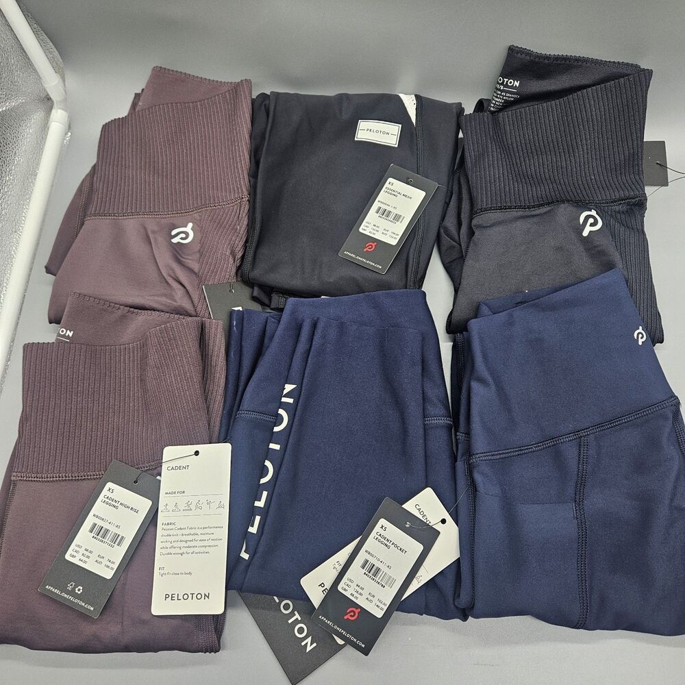 Peloton NWT Mixed Variety Legging Lot Of 6 Color Womens Size XS/S Small Gym Work